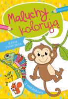 DZIKIE ZWIERZĘTA MALUCHY KOLORUJĄ. Autor: Opracowanie zbiorowe. SmakLiter.pl Okładka książki DZIKIE ZWIERZĘTA MALUCHY KOLORUJĄ