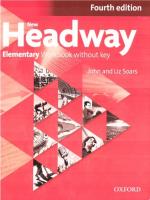 Headway NEW 4E Elementary WB without key OXFORD. Autor: Liz and John Soars. SmakLiter.pl Okładka książki Headway NEW 4E Elementary WB without key OXFORD