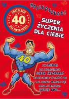 Opakowanie Karnet Party naklejany B6+koperta Urodziny 40 wz05