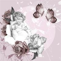 Opakowanie Karnet Swarovski kwadrat Kwiaty i motyle