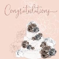 Opakowanie Karnet Swarovski kwadrat Ślub tort