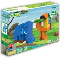 Klocki ekologiczne - Zwierzęta dżungli. Wydawca: Qelements. SmakLiter.pl Opakowanie Klocki ekologiczne - Zwierzęta dżungli