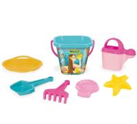 Komplet do piasku 7 elementów Syrenki. Wydawca: Wader. SmakLiter.pl Opakowanie Komplet do piasku 7 elementów Syrenki