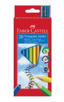Okładka książki Kredki Jumbo trójkątne 20 kol + temp FABER CASTELL