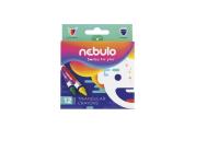 Opakowanie Kredki świecowe trójkątne 12 kolorów NEBULO