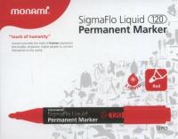 Opakowanie Marker permanentny Monami SigmaFlo 120 czerwony 12 sztuk