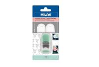 Opakowanie Temperówko-gumka Capsule Silver + 2 gumki MILAN