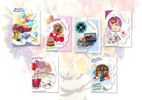 Opakowanie Zaproszenie brokat Młodzieżowe 10 szt. mix