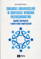 Okładka książki Zdolności organizacyjne w kontekście wyników przedsiębiorstwa