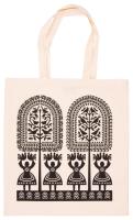 Opakowanie Bawełniana torba FOLK - kurpiowska - średnie ucho