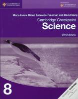 Cambridge Checkpoint Science Workbook Book 8. Autor: Jones Mary, Fellowes-Freeman Diane. SmakLiter.pl Okładka książki Cambridge Checkpoint Science Workbook Book 8
