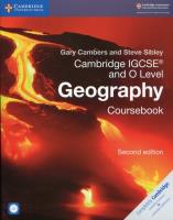 Okładka książki Cambridge IGCSE® and O Level Geography Courseb