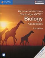 Cambridge IGCSE® Biology Coursebook with CD-RO. Autor: Jones Mary, Jones Geoff. SmakLiter.pl Okładka książki Cambridge IGCSE® Biology Coursebook with CD-RO