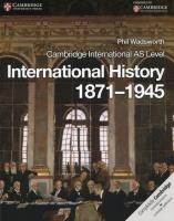 Okładka książki Cambridge International AS Level History: Inte