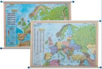 Europa mapa ścienna dwustronna polityczno - fizyczna 1:12 000 000. Autor:   Praca zbiorowa. SmakLiter.pl Okładka książki Europa mapa ścienna dwustronna polityczno - fizyczna 1:12 000 000