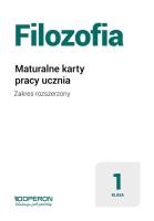 Okładka książki Filozofia LO 1 Maturalne karty pracy ZR w.2019