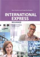 International Express Beginner SB OXFORD. Autor: Stephens Bryan, Buckingham Angela. SmakLiter.pl Okładka książki International Express Beginner SB OXFORD