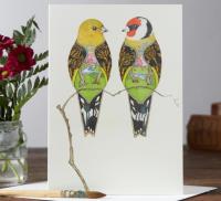 Opakowanie Karnet A042 B6 + koperta Ptaki szczygły