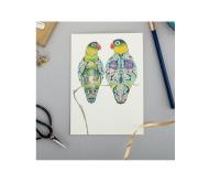 Opakowanie Karnet A088 B6 + koperta Papużki