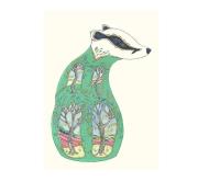 Opakowanie Karnet A099 B6 + koperta Zielony borsuk