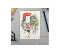 Karnet A101 B6 + koperta Kogut z kwiatami. Wydawca: DM Collection. SmakLiter.pl Opakowanie Karnet A101 B6 + koperta Kogut z kwiatami