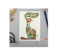 Karnet A102 B6 + koperta Zając z kwiatami. Wydawca: DM Collection. SmakLiter.pl Opakowanie Karnet A102 B6 + koperta Zając z kwiatami