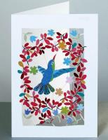 Opakowanie Karnet PM135 wycinany + koperta Ptak