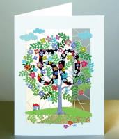 Opakowanie Karnet PM150 wycinany + koperta Urodziny 50