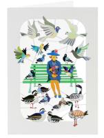 Opakowanie Karnet PM405 wycinany + koperta Kobieta z kwiatami