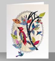 Opakowanie Karnet PM501 wycinany + koperta Dzięcioł