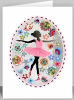 Opakowanie Karnet PM558 wycinany + koperta Baletnica