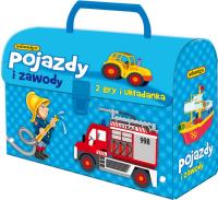 Kuferek - Pojazdy i zawody. Wydawca: Adamigo. SmakLiter.pl Opakowanie Kuferek - Pojazdy i zawody