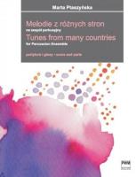 Melodie z różnych stron na zespół perkusyjny PWM. Autor: Marta Ptaszyńska. SmakLiter.pl Okładka książki Melodie z różnych stron na zespół perkusyjny PWM