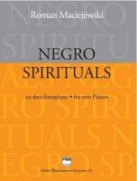 Negro spirituals na dwa fortepiany PWM. Autor: Roman Maciejewski. SmakLiter.pl Okładka książki Negro spirituals na dwa fortepiany PWM