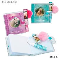 Opakowanie NOTESIK Z DŁUGOPISEM W PUDEŁKU HORSES DREAMS 2 WZORY 6346