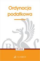 ORDYNACJA PODATKOWA WYD. 39. Autor: Opracowanie zbiorowe. SmakLiter.pl Okładka książki ORDYNACJA PODATKOWA WYD. 39