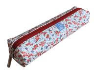 Opakowanie Piórnik jamnik ekoskóra Kwiatki czerwone PJ-09