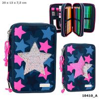 Opakowanie PIÓRNIK POTRÓJNY Z WYPOSAŻENIEM TOP MODEL NAVY ZMIENNE CEKINY 10410A