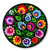 Opakowanie Podkładka pod mysz - łowicka czarna FOLKSTAR