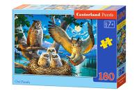 Puzzle 180 Owl Family CASTOR. Wydawca: Castorland. SmakLiter.pl Opakowanie Puzzle 180 Owl Family CASTOR