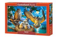 Puzzle 500 Owl Family CASTOR. Wydawca: Castorland. SmakLiter.pl Opakowanie Puzzle 500 Owl Family CASTOR