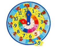 Opakowanie Puzzle drewniane Zegar z pinezkami - Miś