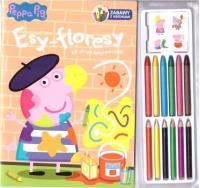Świnka Peppa. Zabawy z kredkami. Esy-floresy. Autor: Opracowanie zbiorowe. SmakLiter.pl Okładka książki Świnka Peppa. Zabawy z kredkami. Esy-floresy