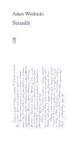 Szuadit. Autor: Adam Wodnicki. SmakLiter.pl Okładka książki Szuadit