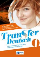 Transfer Deutsch 1. Zeszyt ćwiczeń PWN. Autor: Agnieszka Sibiga   Elżbieta Reymont   Małgorzata. SmakLiter.pl Okładka książki Transfer Deutsch 1. Zeszyt ćwiczeń PWN
