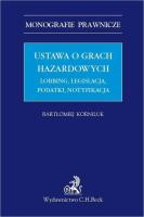 Okładka książki Ustawa o grach hazardowych