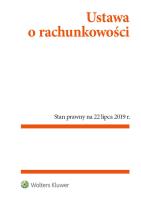 Okładka książki Ustawa o rachunkowości