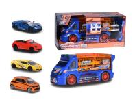 Van na samochodziki + 4 auta. Wydawca: Majorette. SmakLiter.pl Opakowanie Van na samochodziki + 4 auta