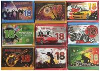 Opakowanie Zaproszenia 18-stka złocone (10szt)