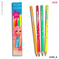 Opakowanie ZESTAW KREDEK NEON TOP MODEL (4 SZTUKI) SZKOŁA RYSOWANIA 6399
